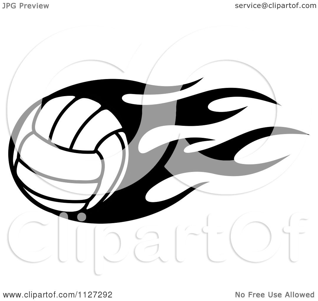 volleyball clipart black and white - photo #37