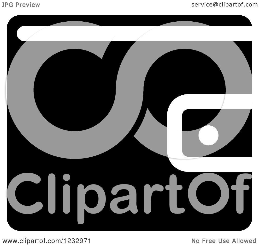 Clipart of a Black and White Wallet Business Icon - Royalty Free Vector Illustration by Vector ...