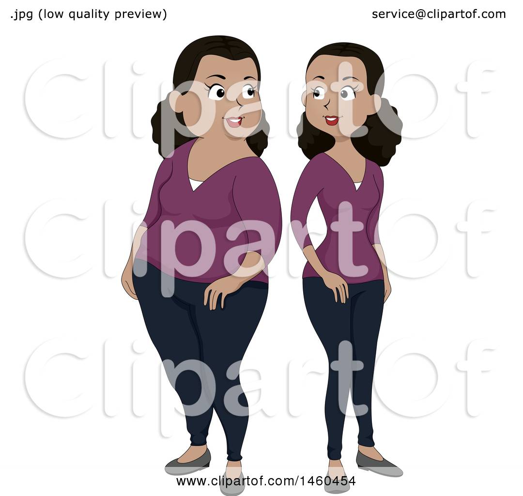 Women of different weight Royalty Free Vector Image