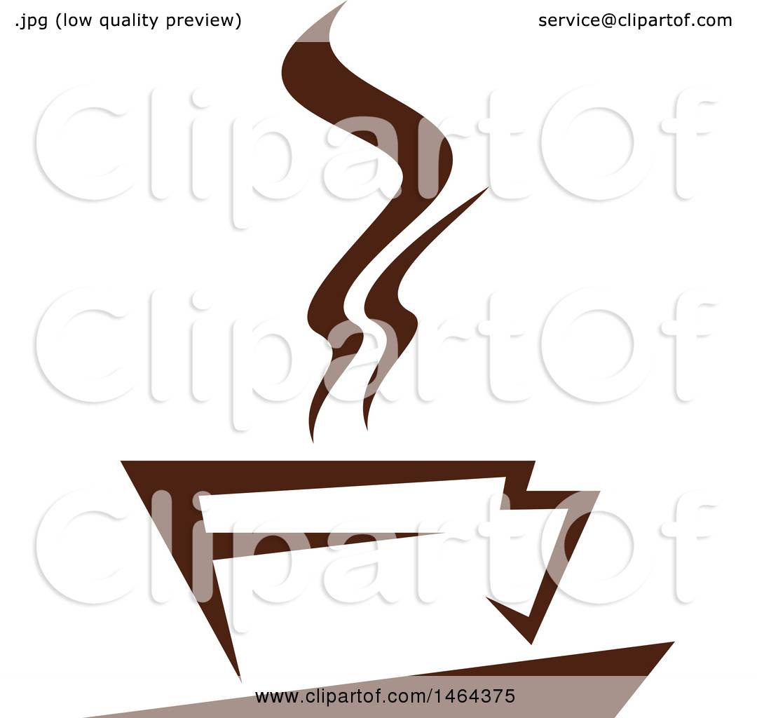 Clipart of a Brown Hot Steamy Cup of Coffee - Royalty Free ...