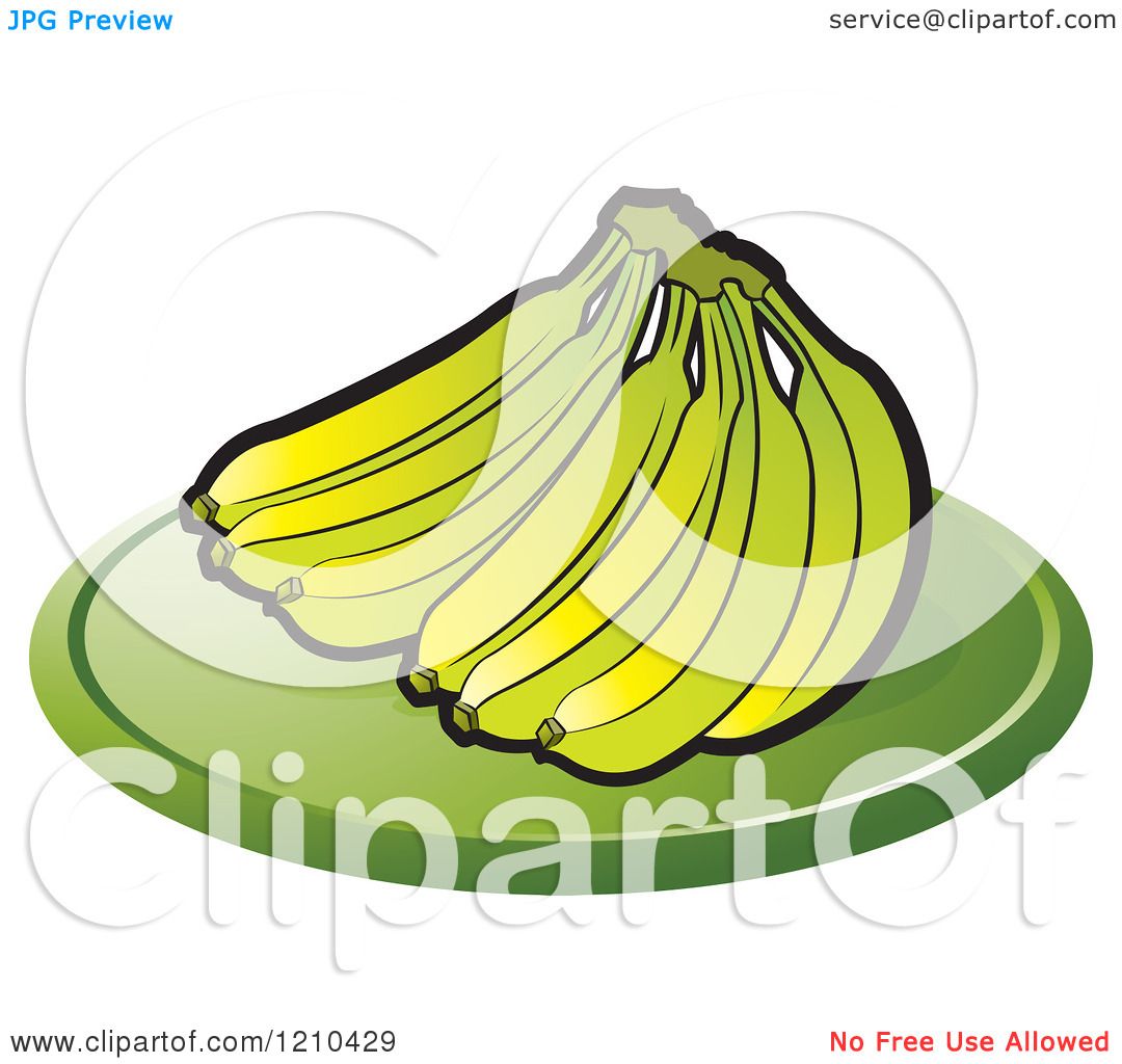 Cartoon banana fruits. Bunches of fresh bananas vector illus