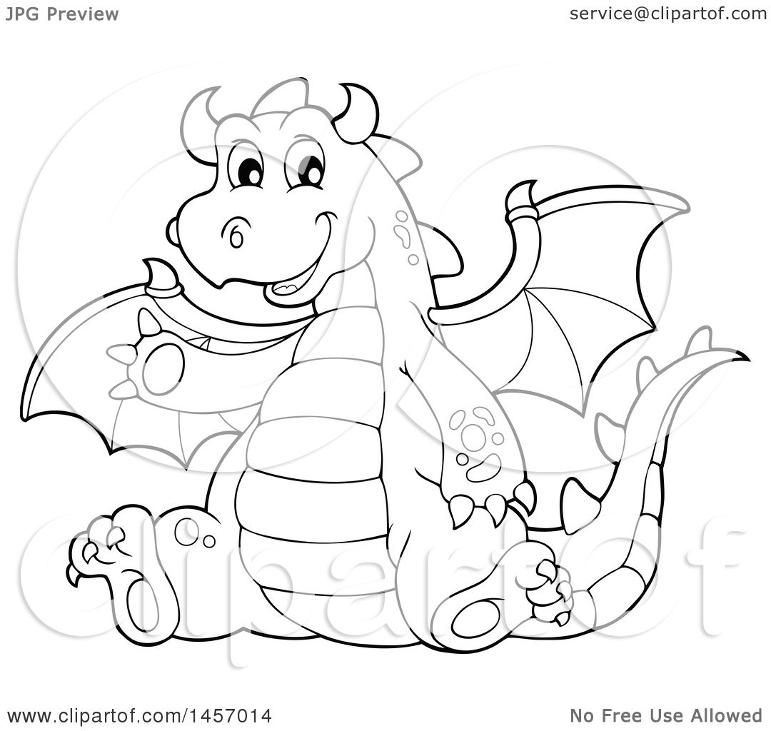 Dragon Coloring pic for Kids