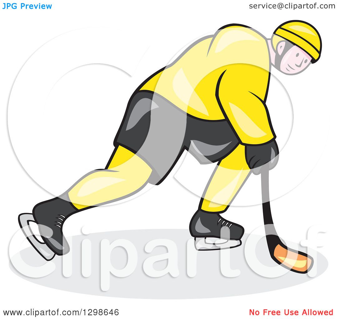 Hockey clipart, Boy in yellow jersey – MUJKA CLIPARTS