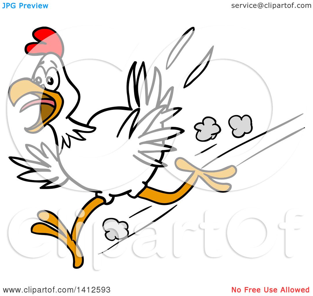 Running Chicken Cartoon