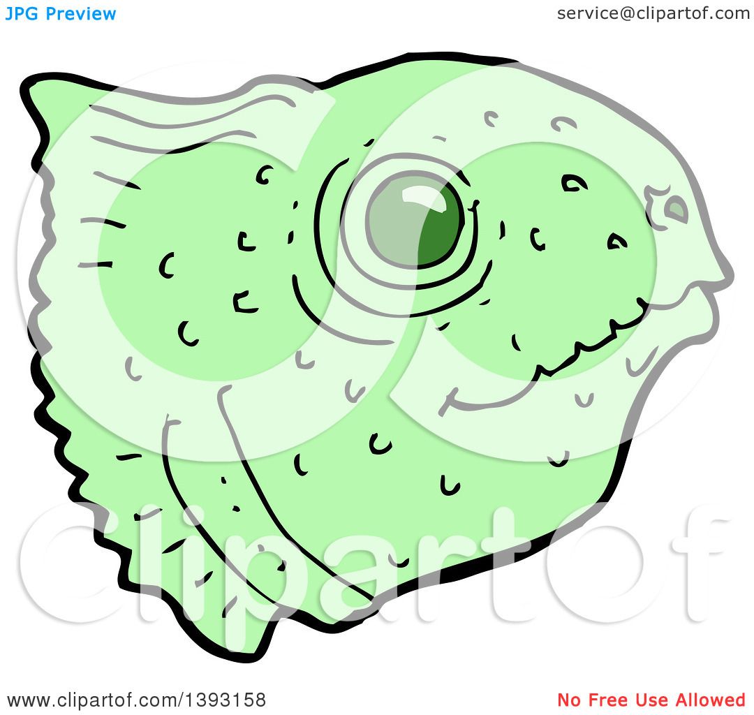 Clipart of a Cartoon Fish Head - Royalty Free Vector Illustration by  lineartestpilot #1393158