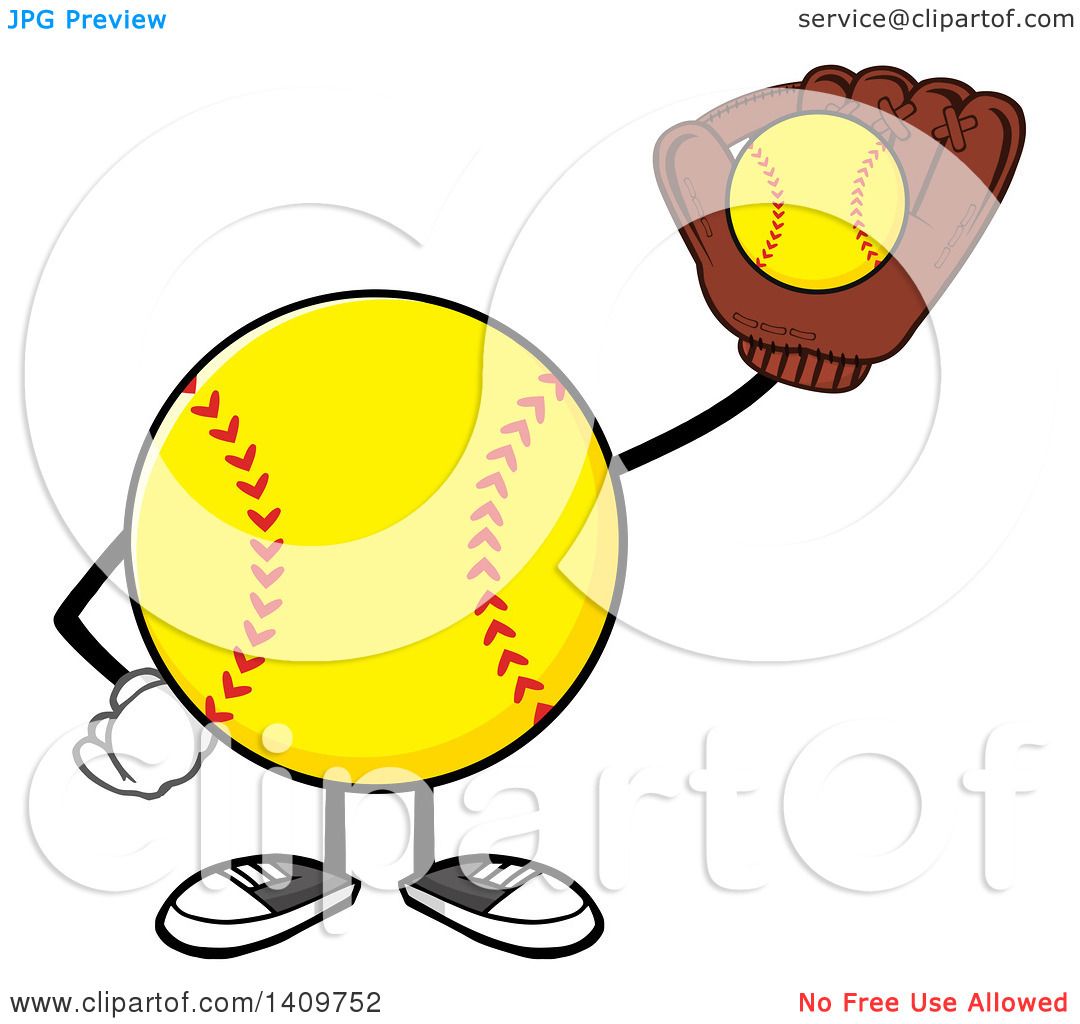 free animated softball clipart catch