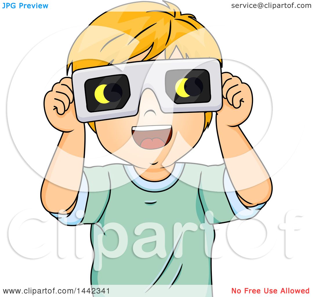 happy boy with glasses clip art