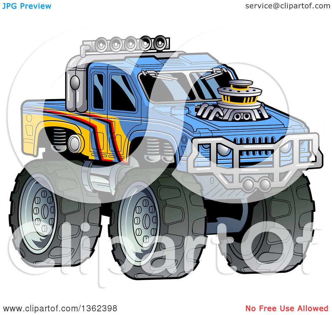 Cartoon monster truck Royalty Free Vector Image