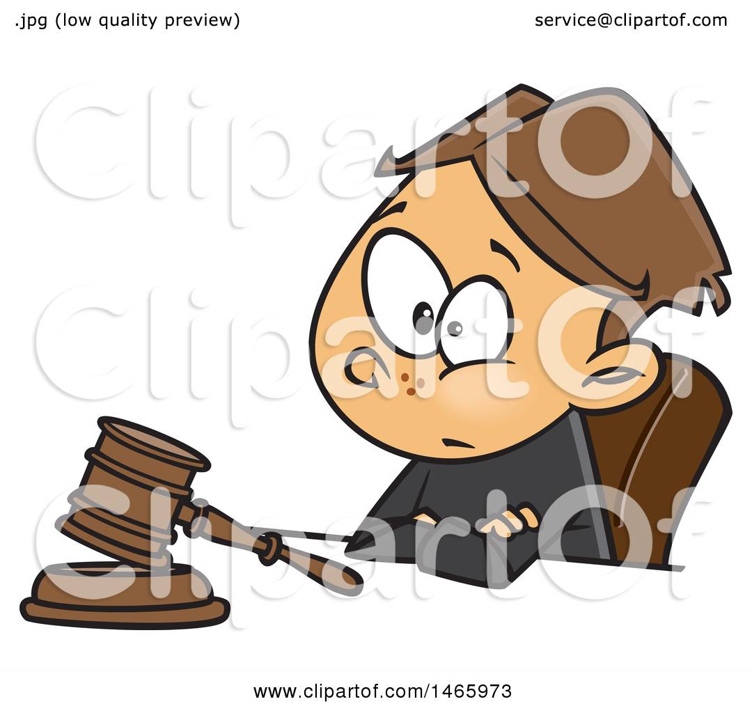 cartoon judge hammer