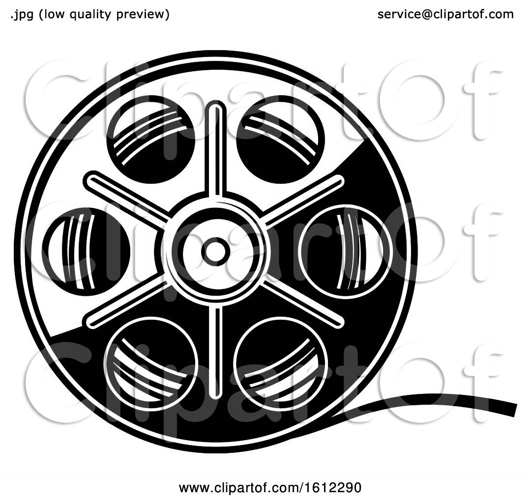 Clipart of a Cinema Movie Film Reel - Royalty Free Vector Illustration by  Vector Tradition SM #1612290