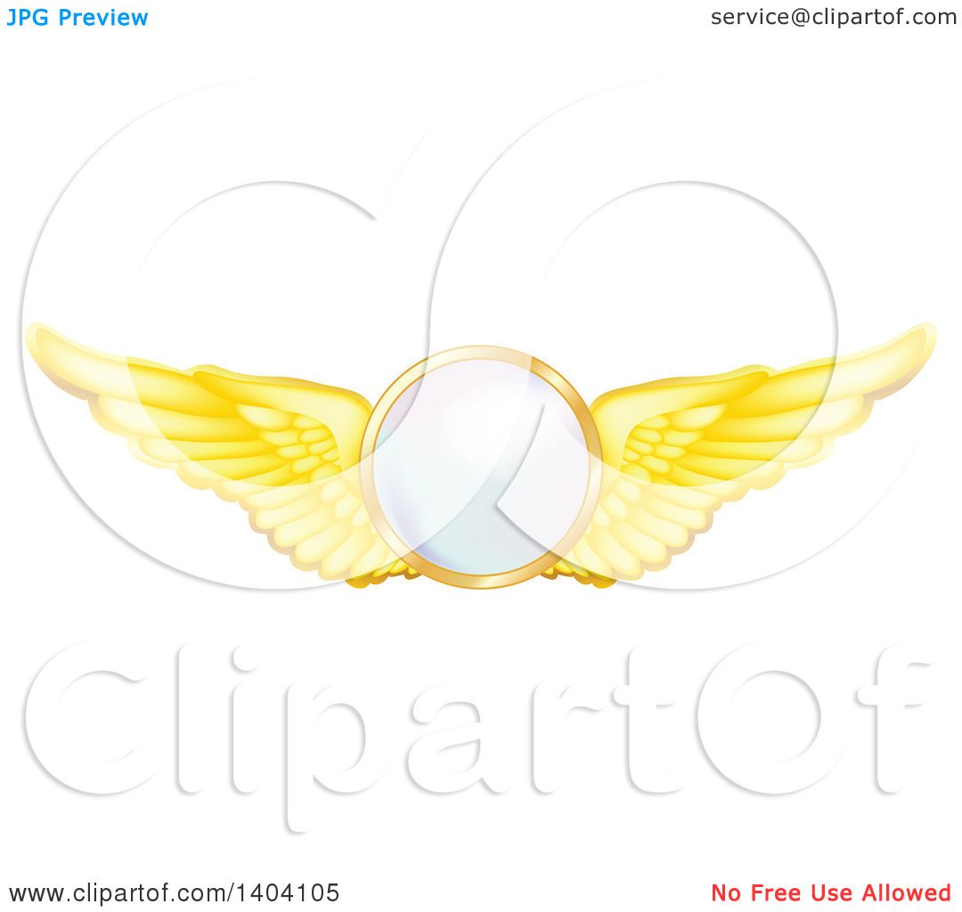 Golden wings of angels Royalty Free Vector Image