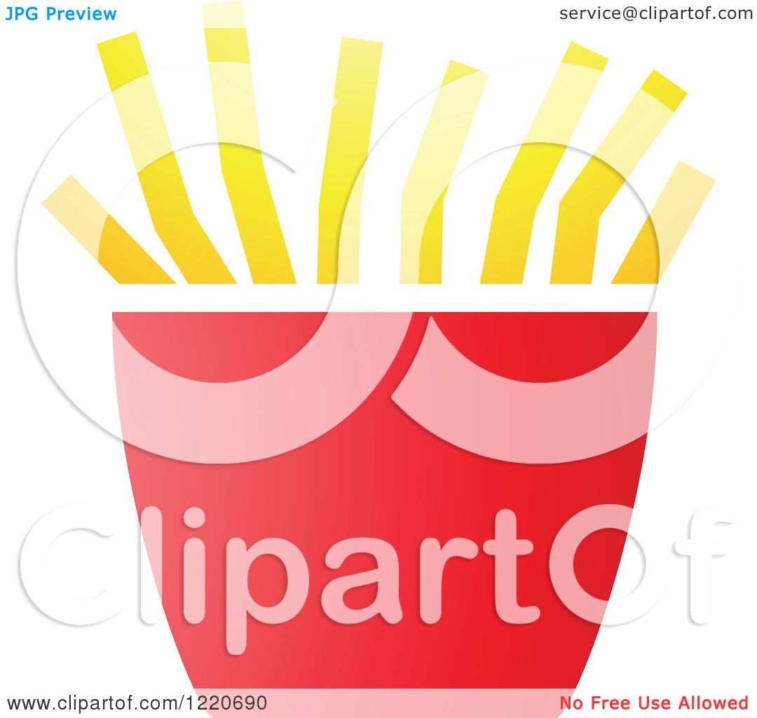 Clipart of a Container of French Fries - Royalty Free Vector ...