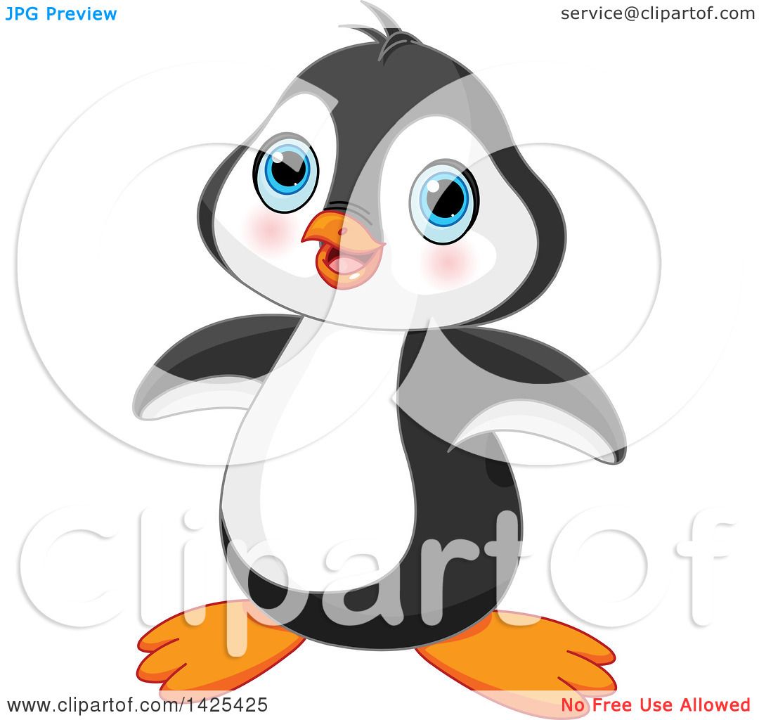 Download Clipart of a Cute Adorable Baby Penguin - Royalty Free ...
