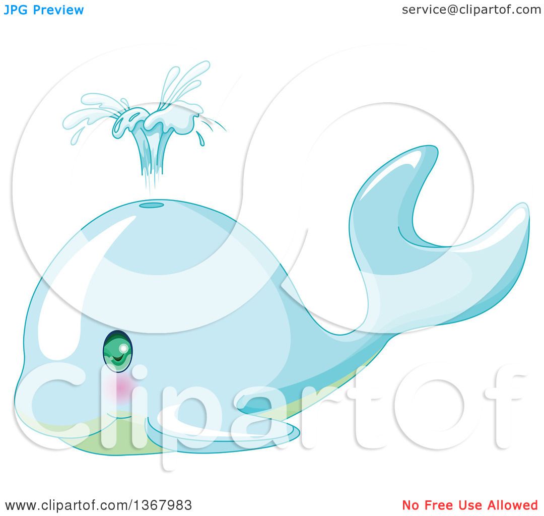 Download Clipart of a Cute Baby Whale Spouting - Royalty Free ...
