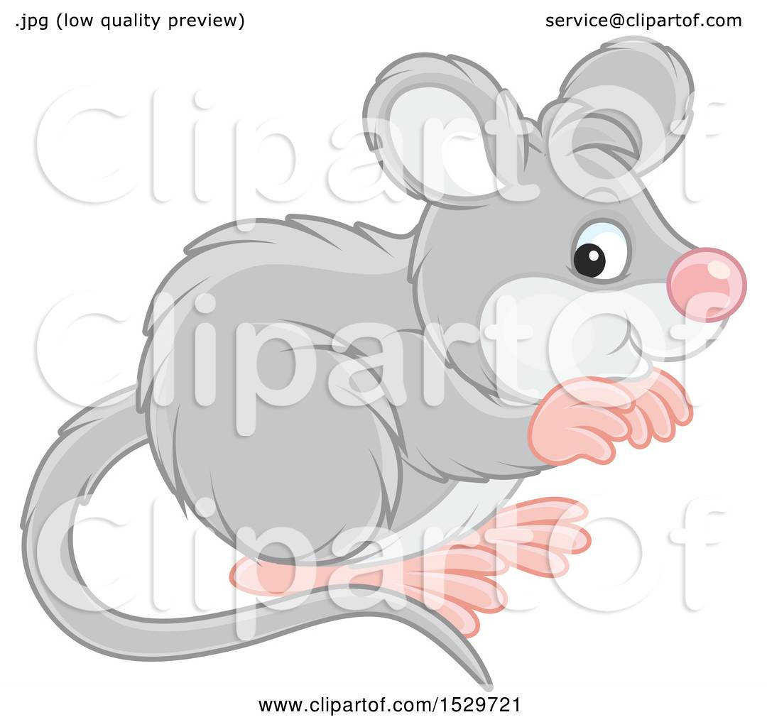 Clipart of a Cute Mouse Royalty Free Vector Illustration