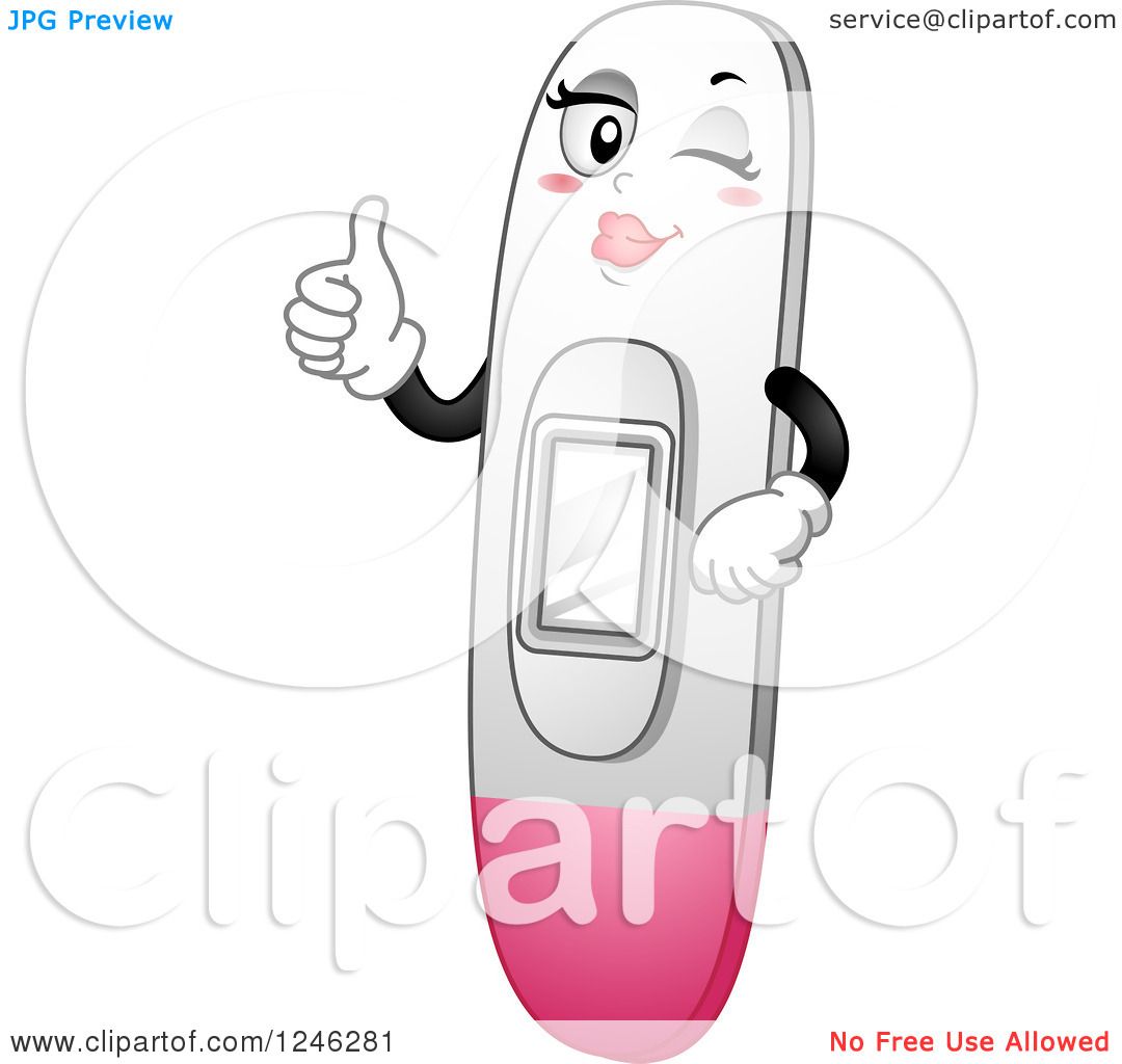 Clipart of a Female Pregnancy Test Character Holding a Thumb up - Royalty  Free Vector Illustration by BNP Design Studio #1246281