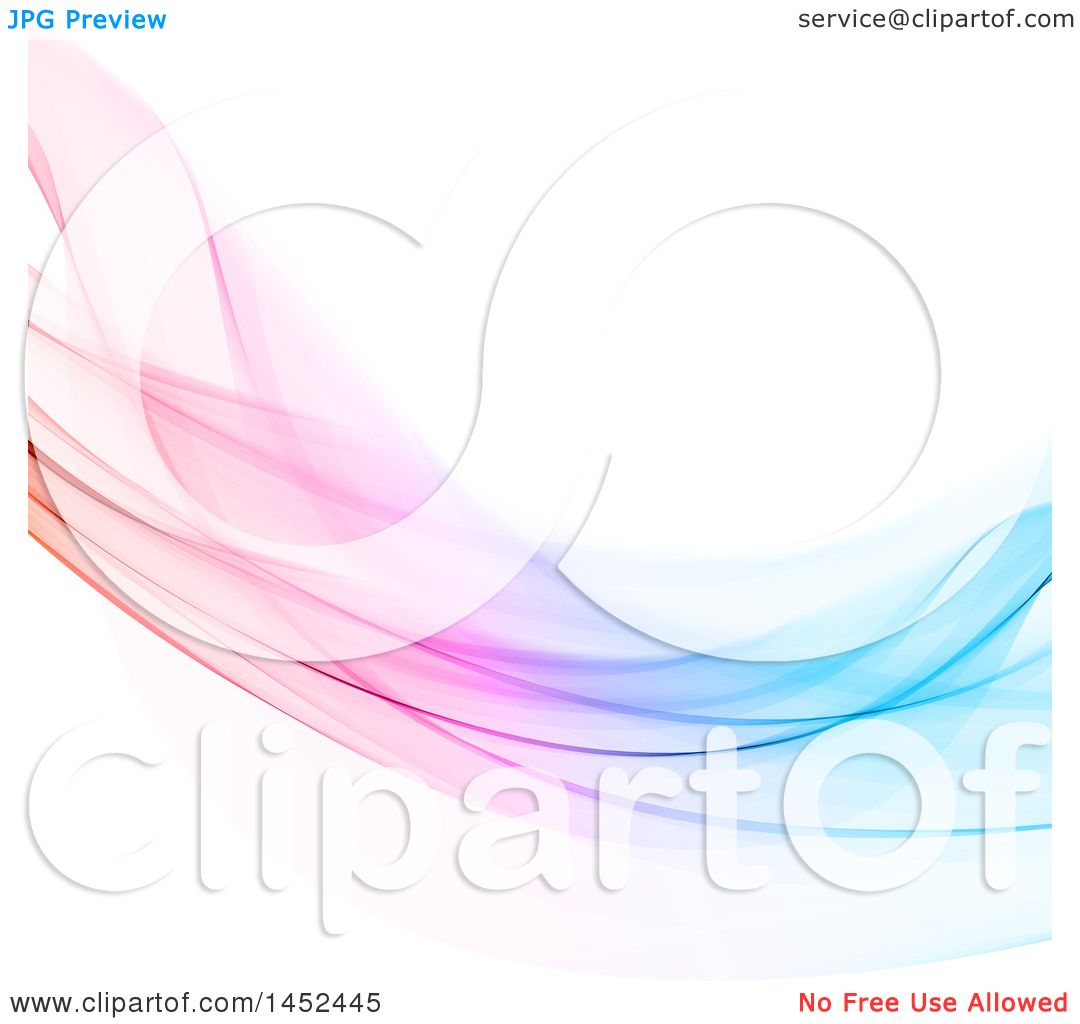 white background with colorful wave