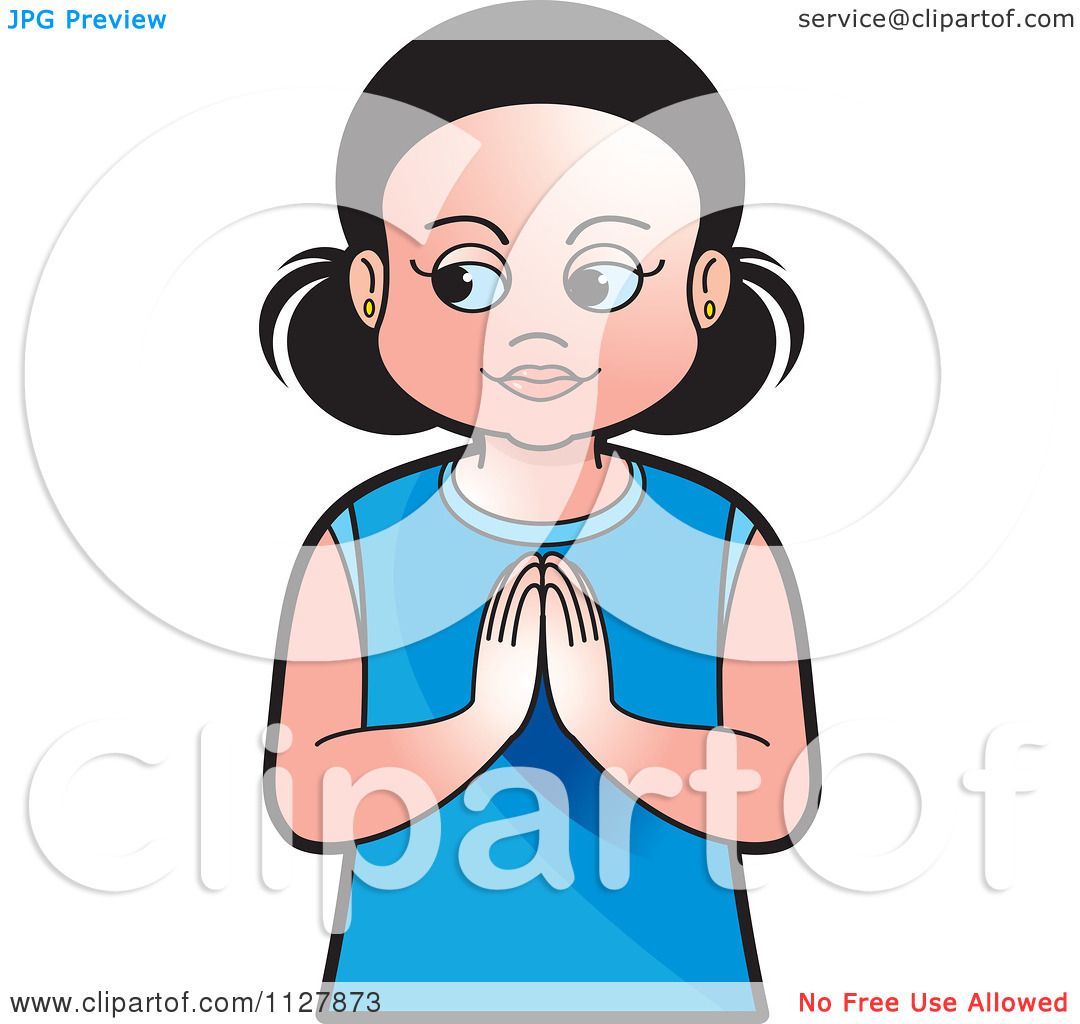 girl praying clip art