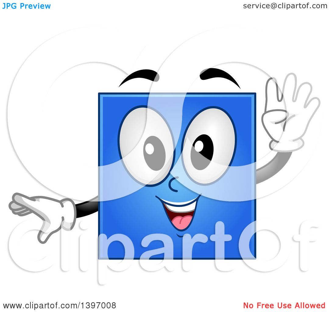 Clipart Of A Happy Blue Square Shape Character Royalty Free Vector Illustration By Bnp Design Studio 1397008 Webstockreview provides you with 22 free square clipart cute. clipart of a happy blue square shape