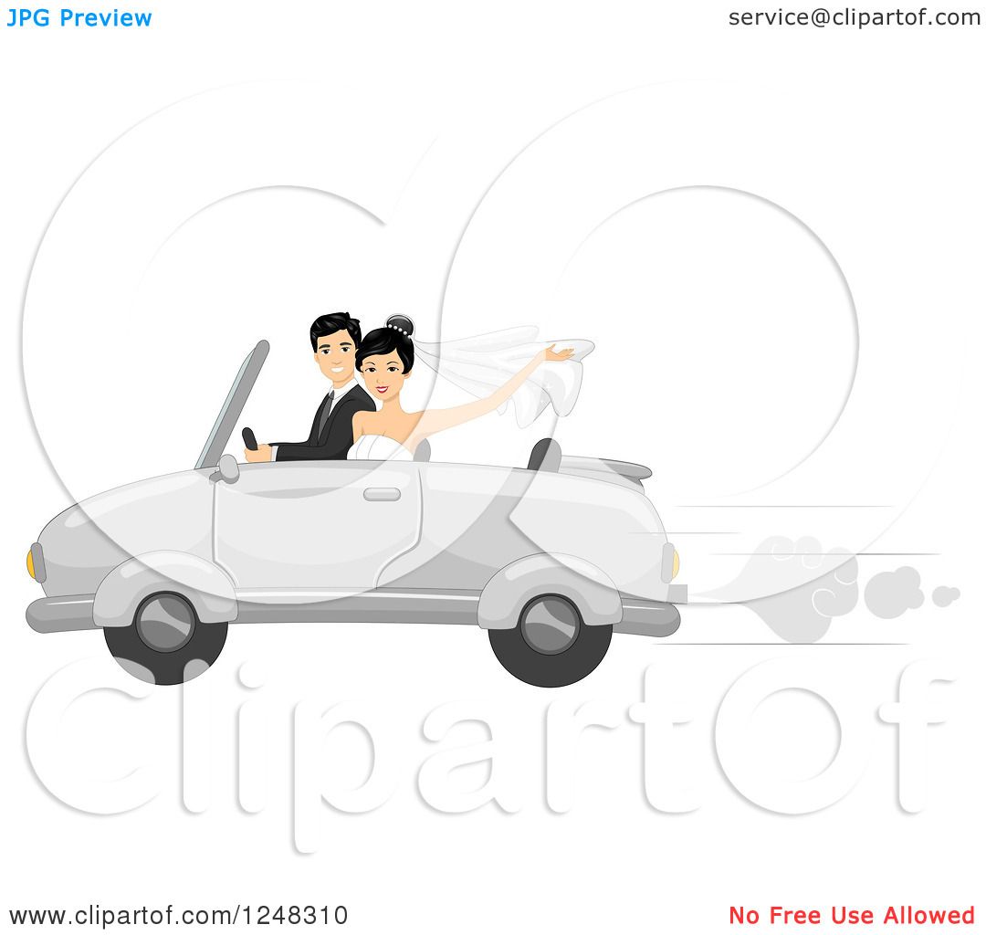 Just Married Car Stock Vector Illustration and Royalty Free Just Married  Car Clipart