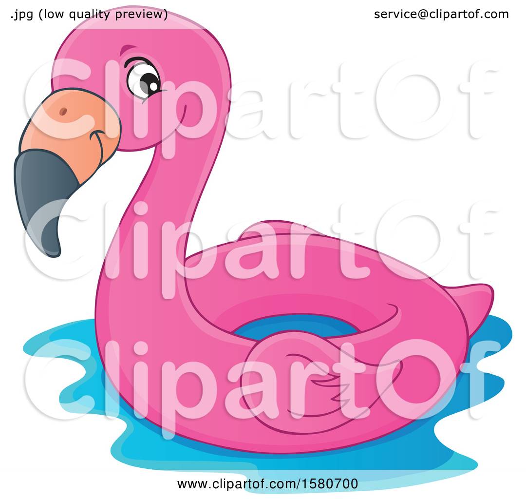 Flamingo und Ente Schwimmbad schwimmen 1883002 Vektor Kunst bei