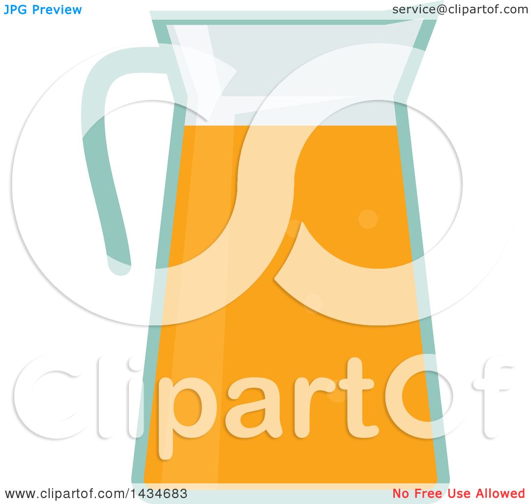 A pitcher of orange juice Royalty Free Vector Image