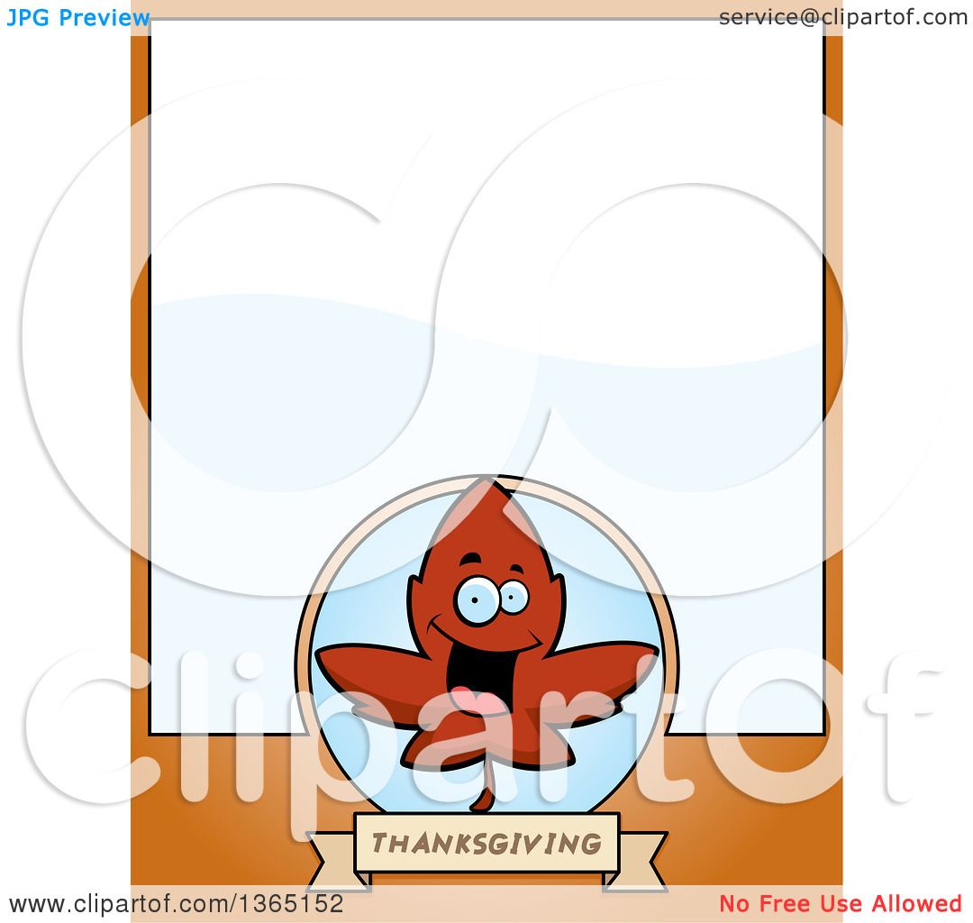 Clipart of a Red Fall Autumn Leaf Character Page Design ...