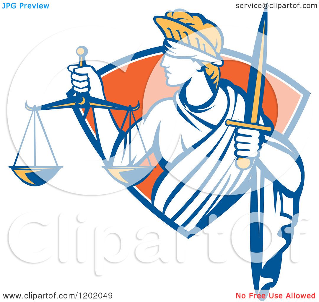 Illustration Of Lady Justice Holding Scales And Sword And Wearing A  Blindfold In A Vintage Woodblock Style. Eps-8 Royalty Free SVG, Cliparts,  Vectors, and Stock Illustration. Image 74426563.