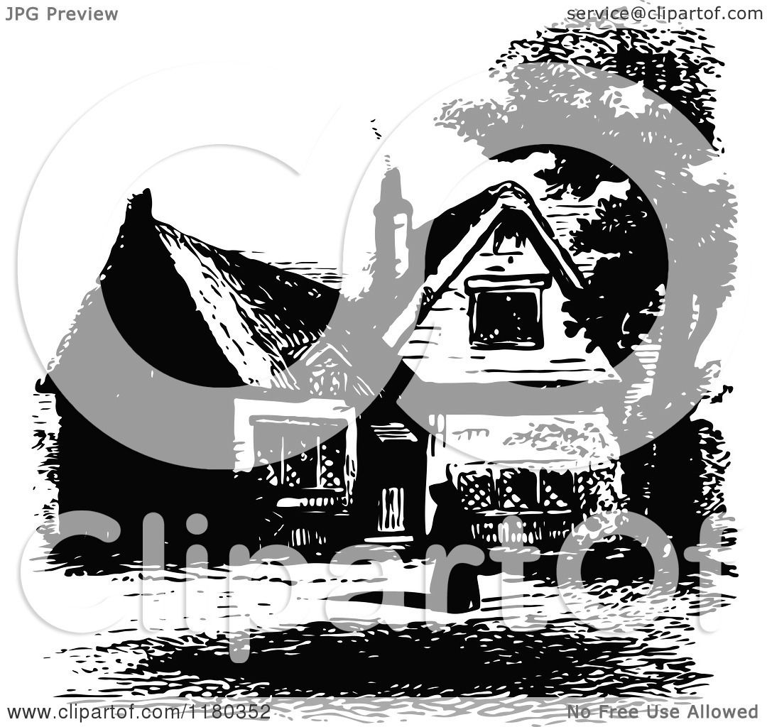 Clipart of a Retro Vintage Black and White Woman and ...