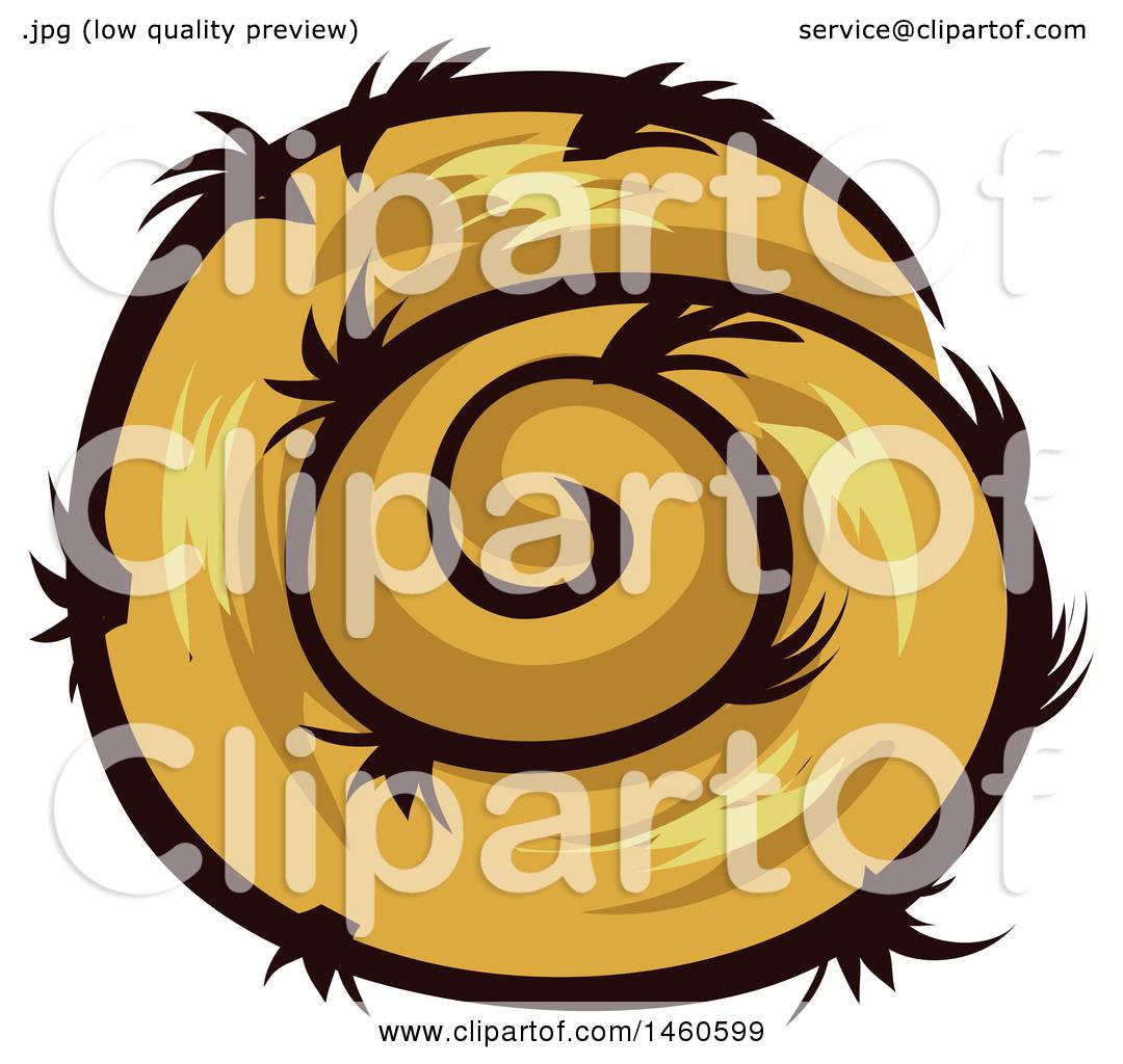 Clipart Of A Round Hay Bale Royalty Free Vector Illustration By Bnp Design Studio