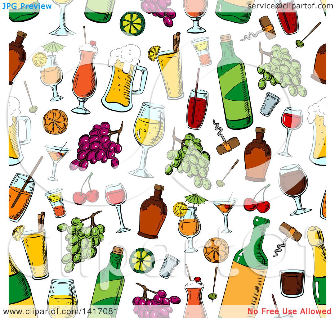 Alcoholic drinking glasses Royalty Free Vector Image