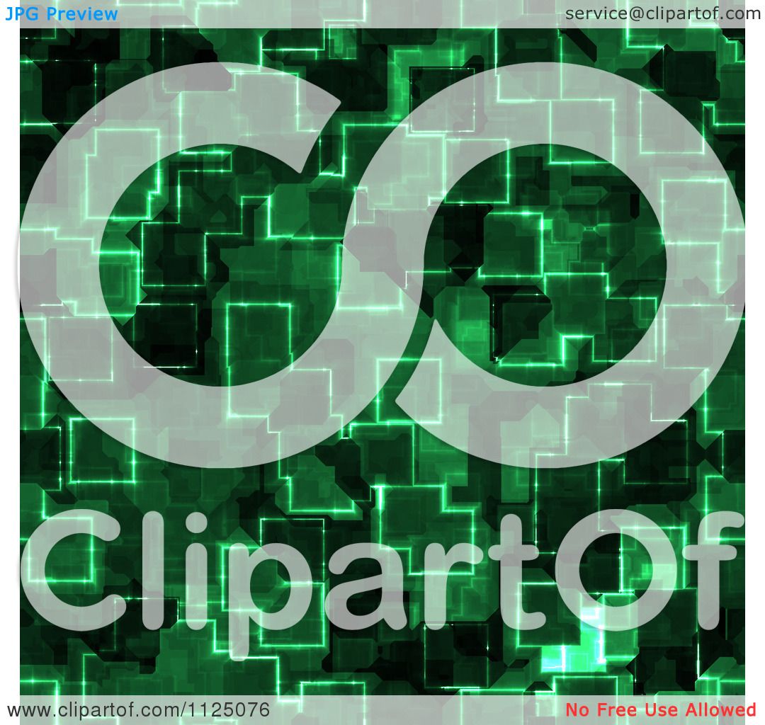 Clipart Of A Seamless Green Cyber Glow Crystal Texture ...