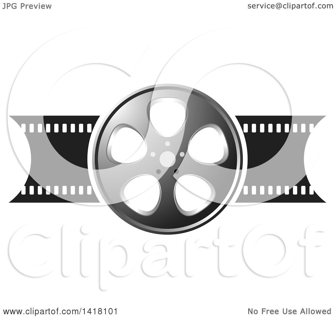 A vector illustration of a movie film reel