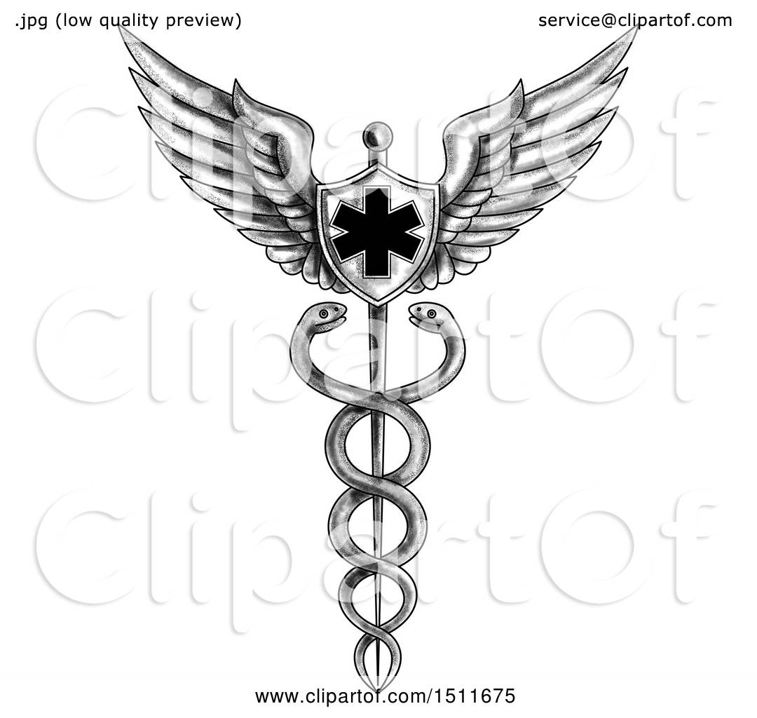 Staff of Hermes Silhouette Caduceus Medical Symbol Temporary Tattoo Water  Resistant Body Art Set Collection (1 Sheet) | Michaels