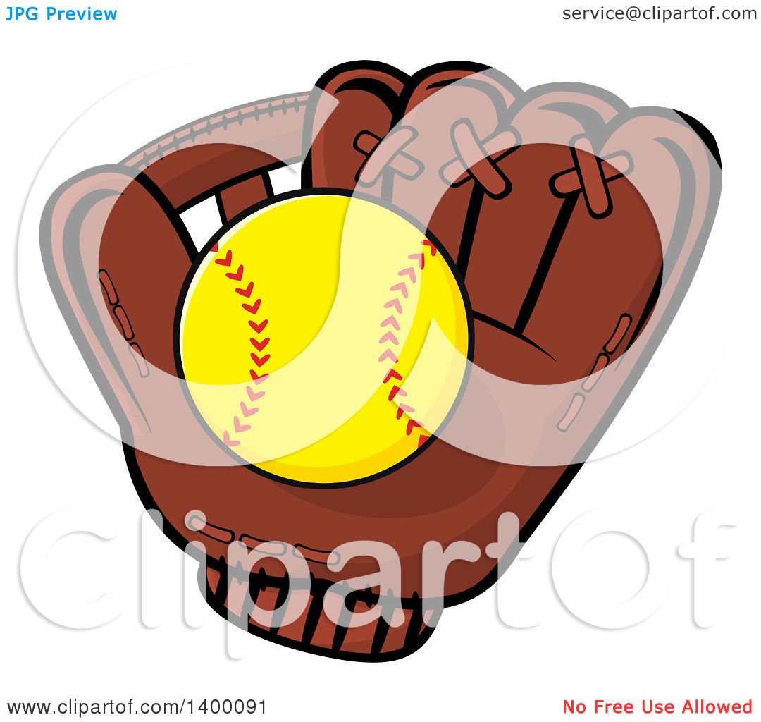 Baseball glove and ball Royalty Free Vector Clip Art illustration