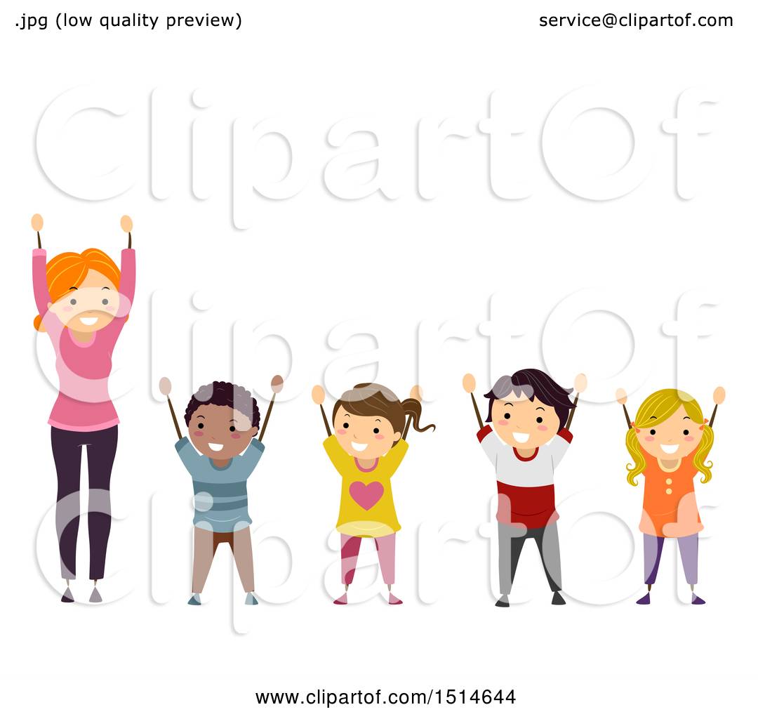 stretching arms clipart