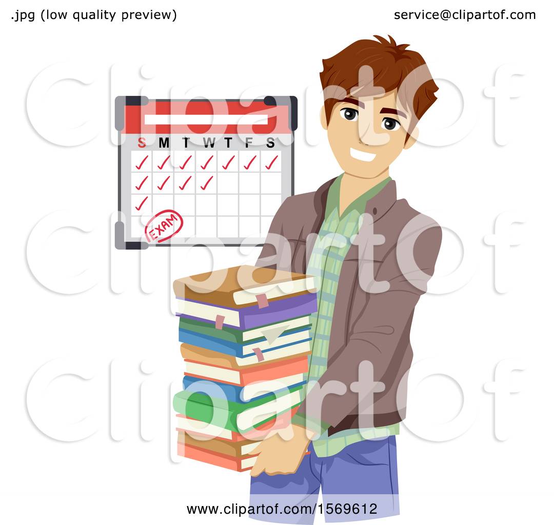 student carrying books clipart