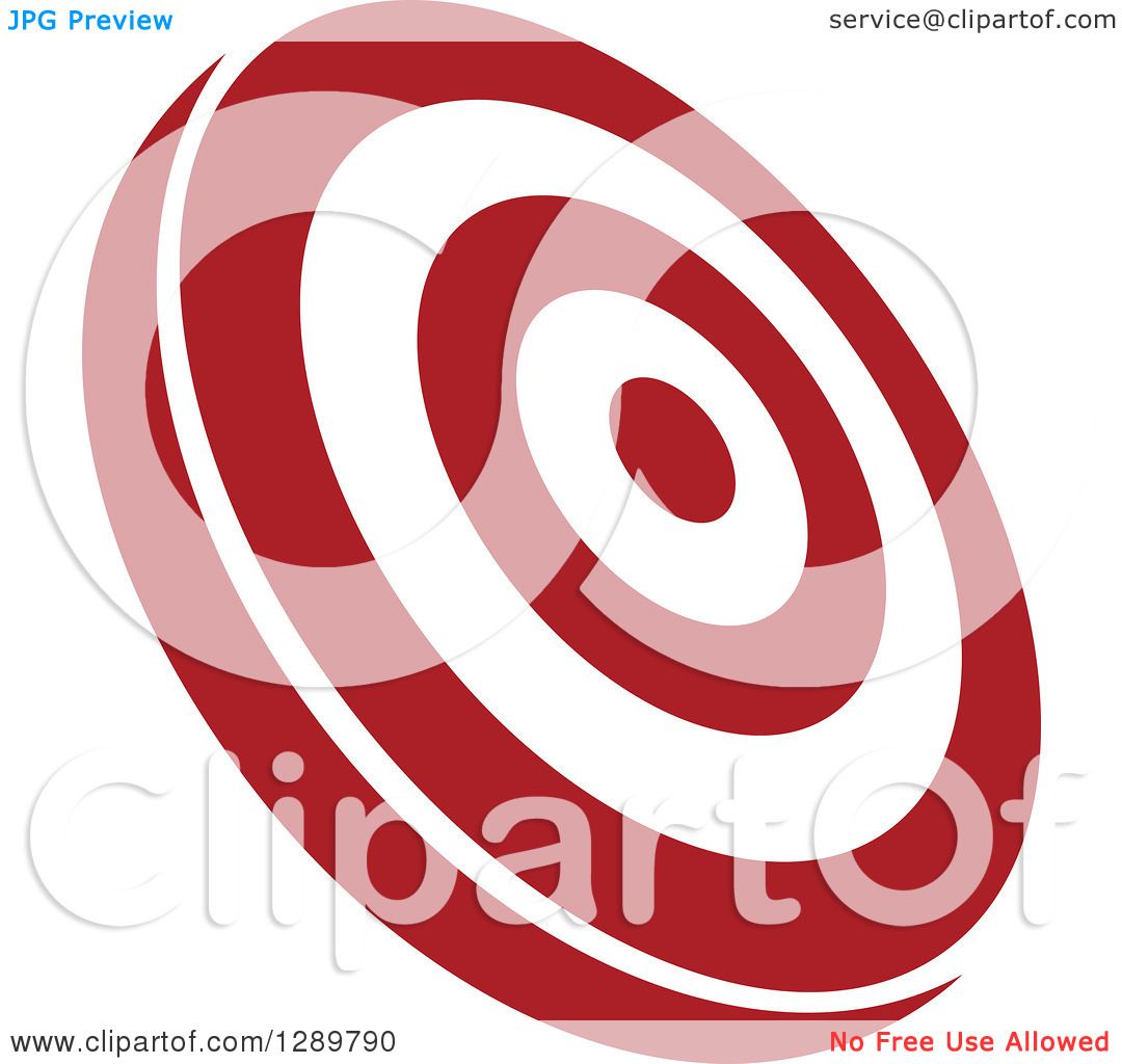 Download Clipart of a Tilted Red and White Bullseye Target for ...