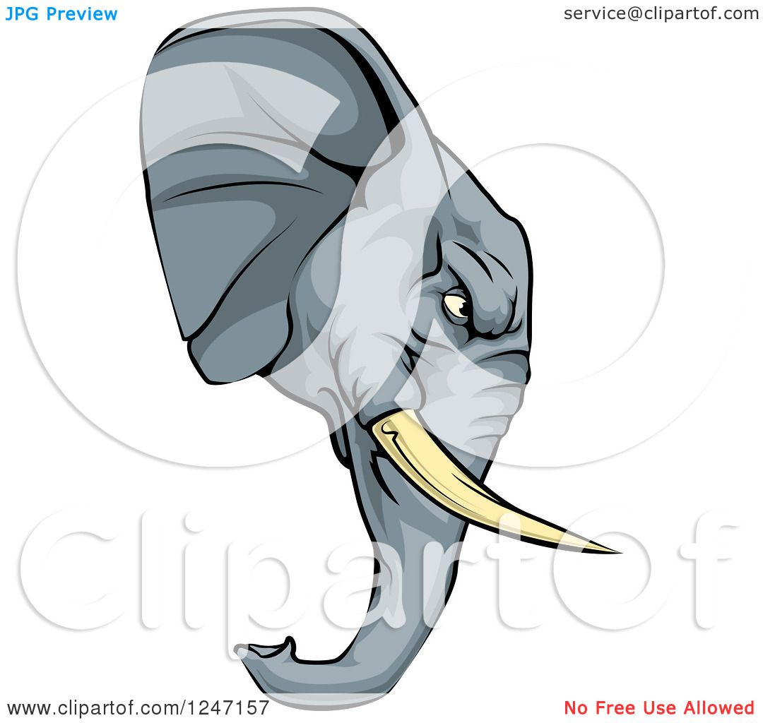 elephant profile clipart - photo #12