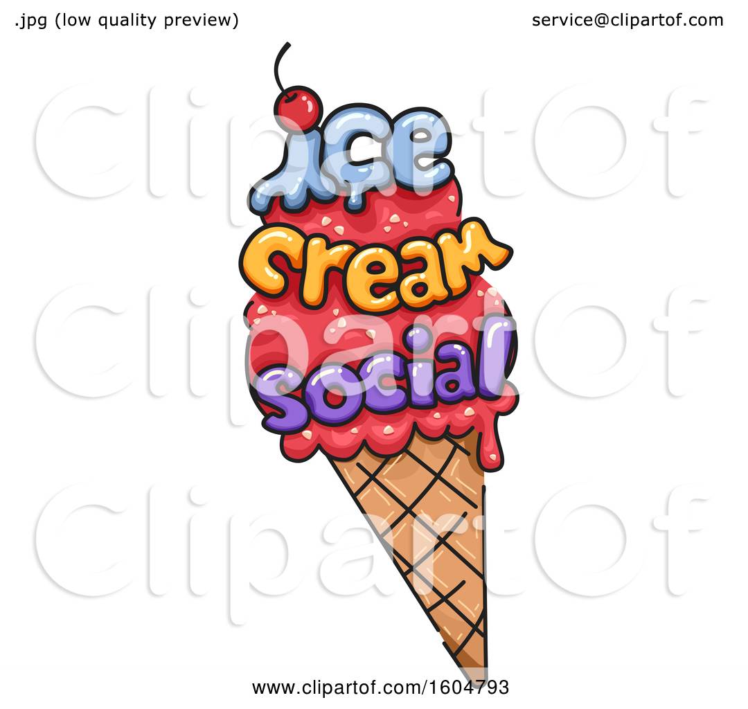 https://images.clipartof.com/Clipart-Of-A-Waffle-Cone-With-Ice-Cream-Social-Text-Royalty-Free-Vector-Illustration-10241604793.jpg