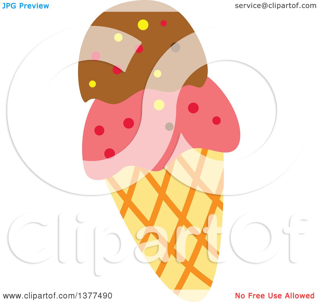 https://images.clipartof.com/Clipart-Of-A-Waffle-Ice-Cream-Cone-With-Two-Scoops-Royalty-Free-Vector-Illustration-10241377490.jpg