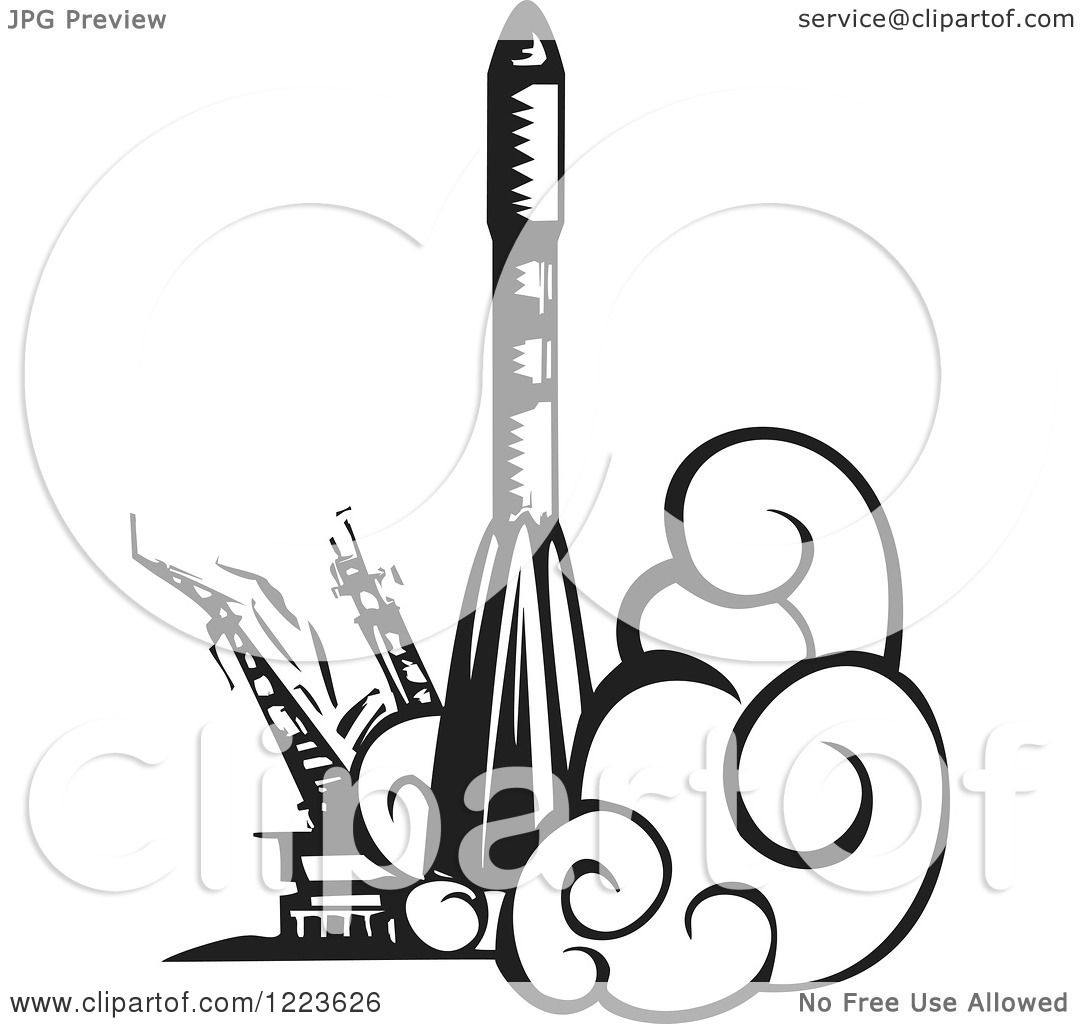 missile clip art black and white