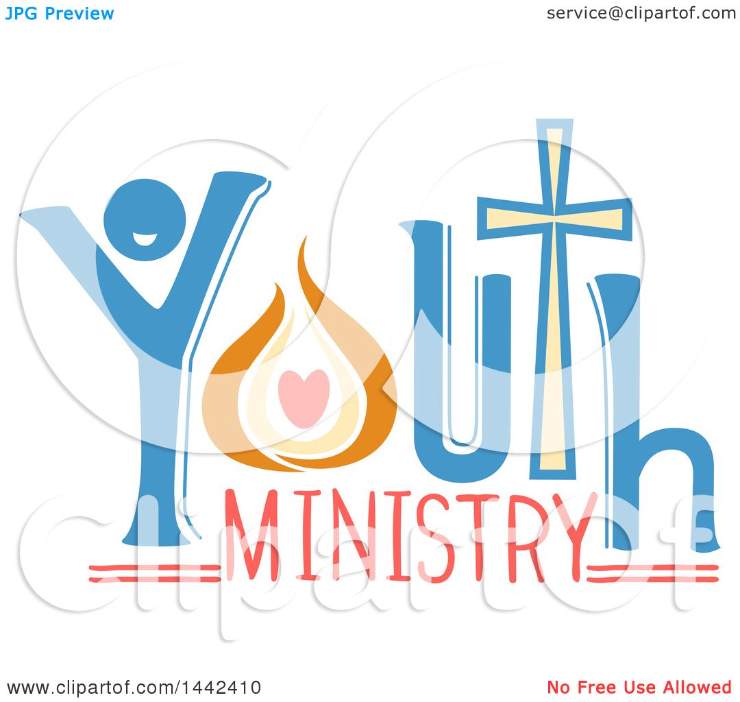 Clipart of a Youth Ministry Text Design - Royalty Free Vector ...