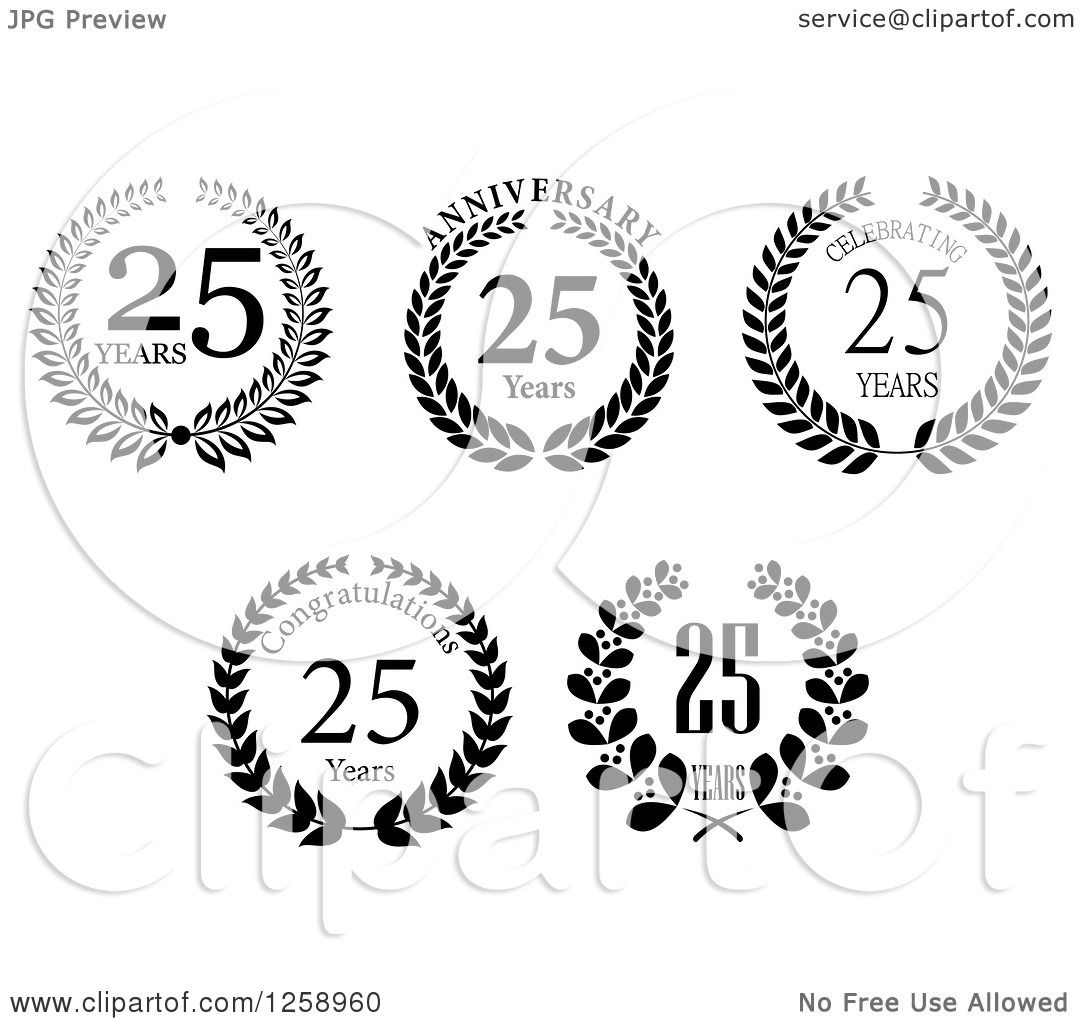 celebrating 25 years logo vector