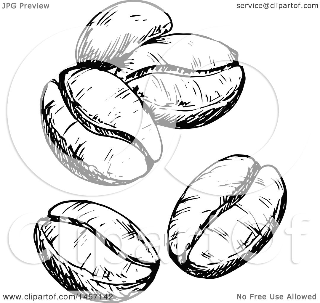 Coffee Beans Clipart Black And White