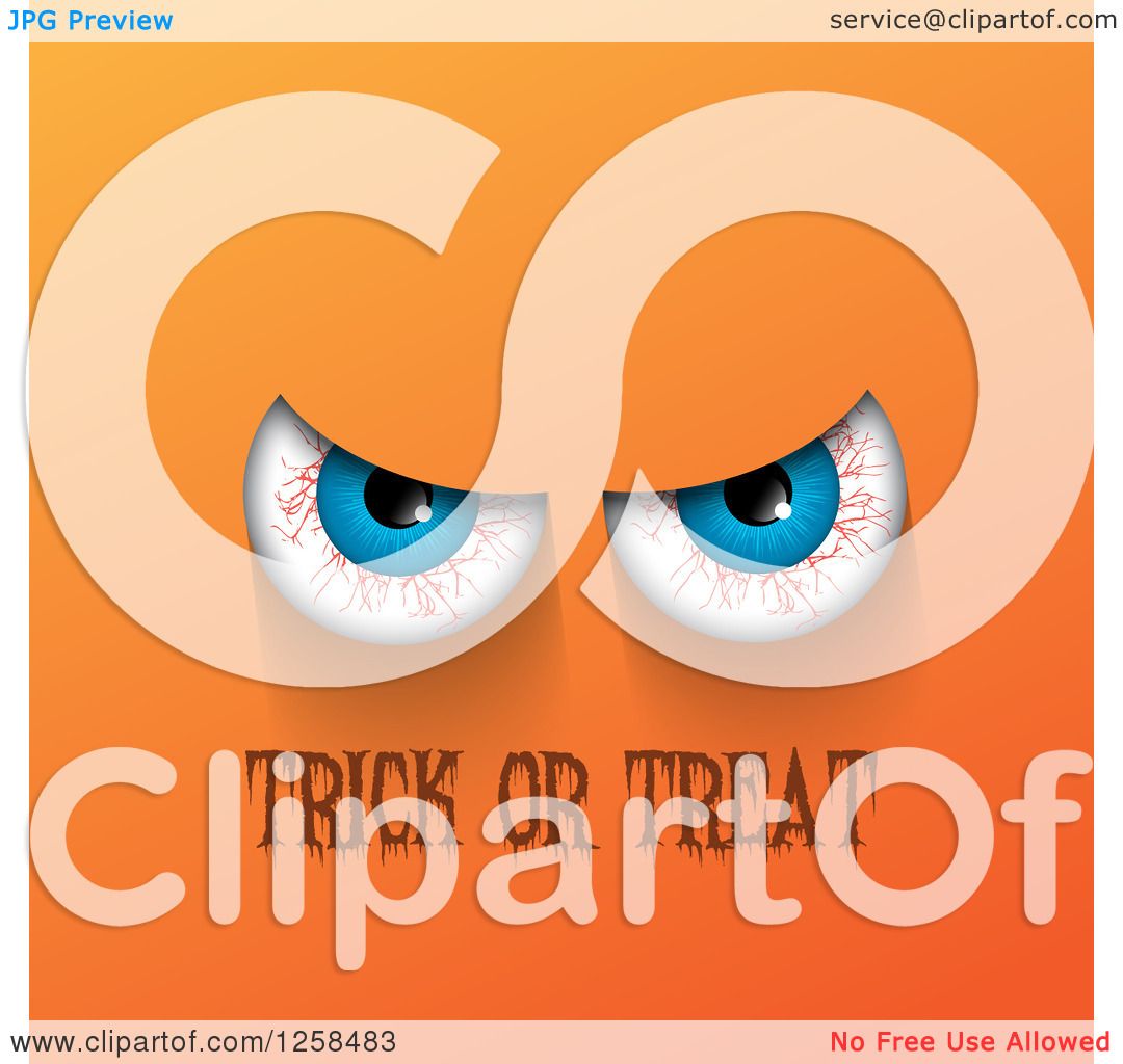 Download Clipart of Bloodshot Eyes over Trick or Treat Text on ...