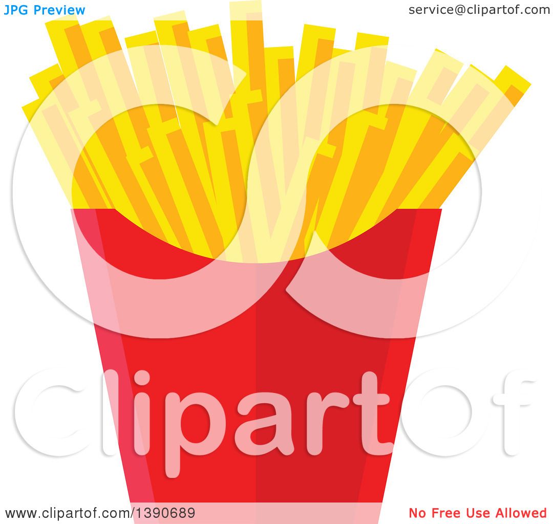 Clipart of French Fries - Royalty Free Vector Illustration by Vector ...