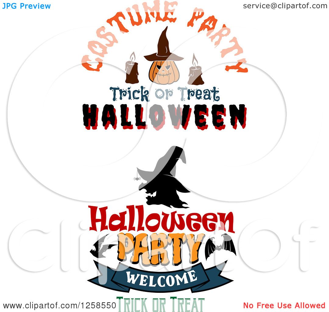 Download Clipart of Halloween Party Text - Royalty Free Vector ...