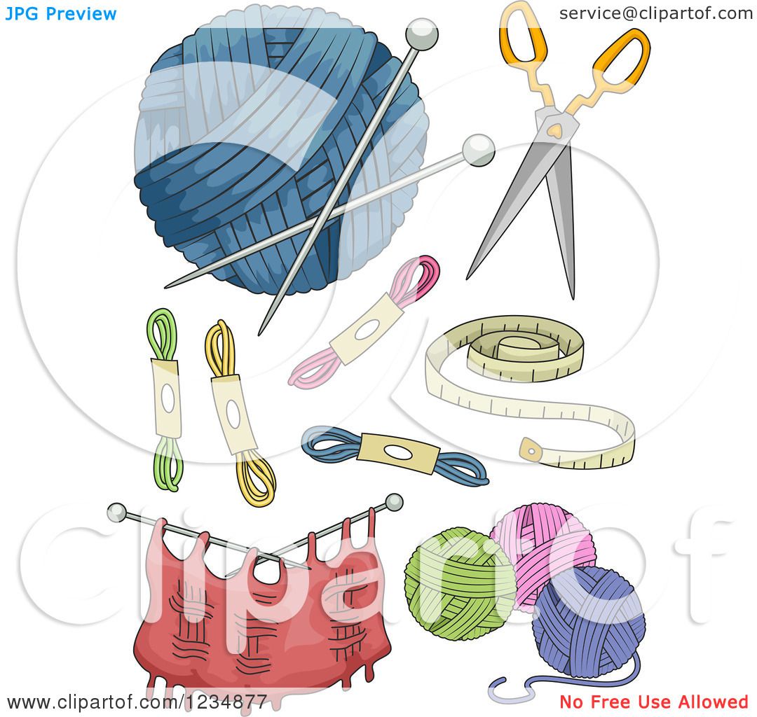 Accessories and equipment for sewing Royalty Free Vector