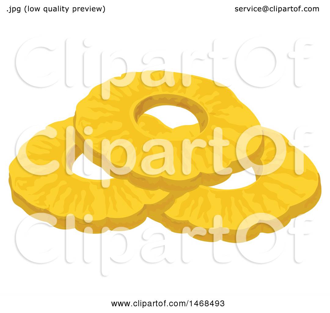 Clipart of Pineapple Rings - Royalty Free Vector ...